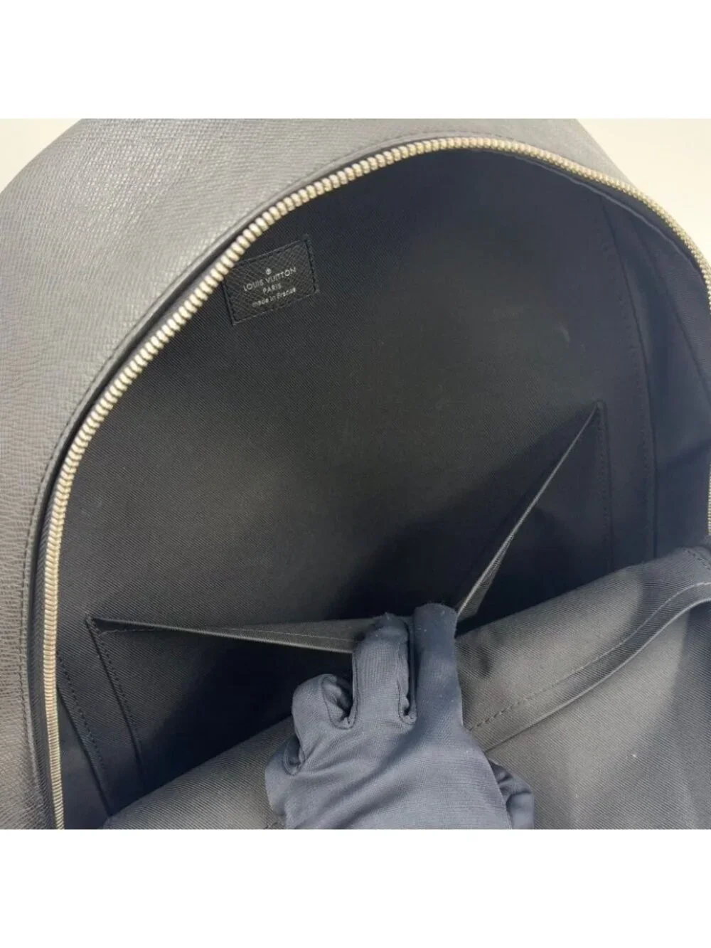 Louis Vuitton Alex Leather Black Backpack Silver